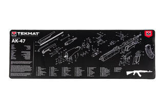 TekMat 44in premium rifle cleaning mat featuring an exploded view of the AK-47 series of rifles dye sublimated graphic.